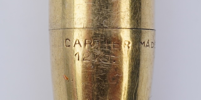 Cartier, a gold-cased propelling pencil/lighter, mid 20th century